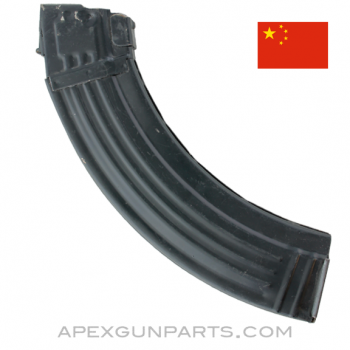 AK-47 Magazine, 30rd "Flatback" Steel, 7.62x39, Chinese, Painted, *Good* 