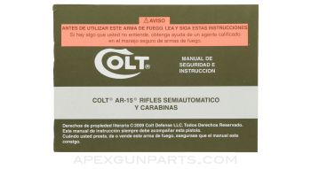 Colt Semi-Automatic Rifles and Carbines Manual, Spanish Translation, Paperback *NEW* 