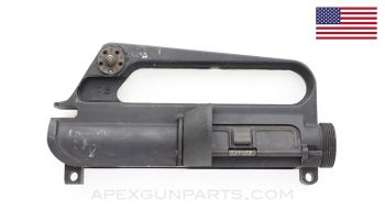 Colt AR-15 / SMG 9mm Upper Receiver, w/ Rear Sight, Ejector Door and Gas Deflector *Good* 
