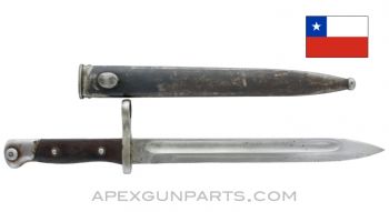Mauser Chilean M1895 Bayonet and Scabbard, *Fair*