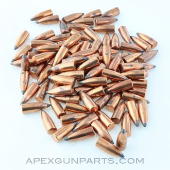 .30 Cal Soft Point Bullets, 125 Grain, 100 count, Stained *Unused* 