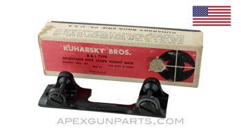 Remington 600 B & L Adjustable Rifle Scope Mount Base, Kuharsky Bros *NIW*