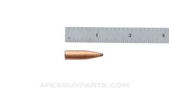 7mm Spitzer Soft Point Bullets, 140 Grain, Flat Base, .28" Diameter, Bag of 100