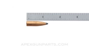 7mm Spitzer Soft Point Bullets, 180 Grain, Flat Base, .30" Diameter, Bag of 100