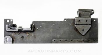 Browning 1919 Left Hand Side Plate (LHSP), Complete Pawl Bracket w/Cartridge Guides, Cracked Rear Sight Base, Israeli 7.62 NATO *Good* 