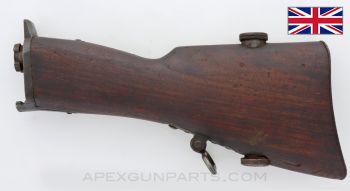 1914 Lewis Gun Buttstock Assembly, w/ Tang, Swivel, Oiler and Patent Marked Butt Plate *Very Good* 