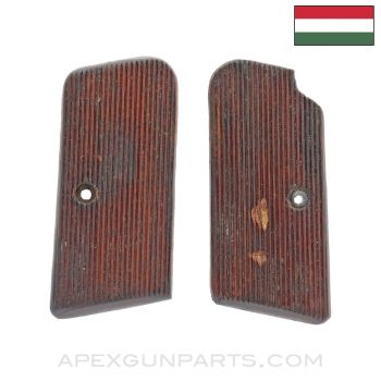 Hungarian FEG 37, P. Mod 37 Pistol Grip Set, Wood, w/ Safety Cutout, 7.65mm *Fair*