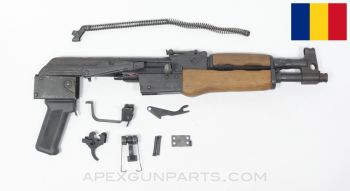 Romanian Draco AK Pistol Parts Kit, Original Barrel, Numbers Matching, Modified Carrier, 7.62x39