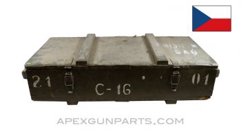 Czech VZ-58 Spare Parts Crate , Wood with Divided Trays, Green *Good* 