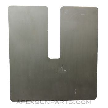 Decorative MG Armor Plate for Pedestal, 28"x30", 3/16" Thick Aluminum, Green Painted *Good* 