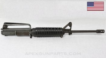 Colt SP1 Carbine AR-15 Upper Assembly, 16&quot; Pencil Barrel, No Forward Assist, A1 Birdcage, Large Hole Front Pivot Pin, 5.56x45 NATO *Good* 