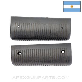 Argentine FMK-3 SMG Grip Set, No Screws, Cracked *Good*