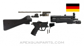 H&K MP5 Parts Kit, 8.5" BBL, 3 Position Lower (S, E, F), Polymer Fixed Stock, TAC Light Forearm, 9mm NATO, *Very Good* 