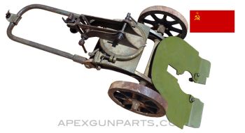 Russian Maxim M1910 Wheeled Carriage Mount, w/ Steel Shield Plate, *Good* 