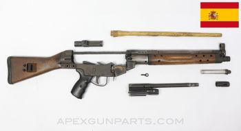 CETME Model C Rifle Parts Kit, w/ NIW Spanish Barrel, 17.5", 7.62 NATO / .308, *Very Good*