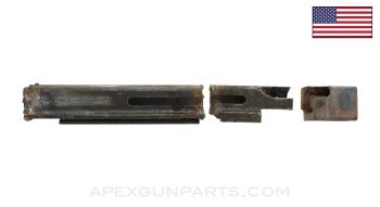 M1 / M1A1 Thompson Torch Cut Receiver, Has Threaded Nose Section, NO Back End *Good / Light Rust* 