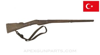 Turkish Berthier Mle 1907/15 Forestry Service Carbine Stock, 41", Field Repaired, Wood *Poor*