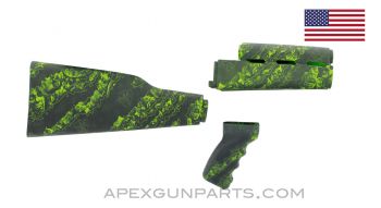 PAP M70 Rifle Stock Set, Zombie Pattern, U.S. Made, Nylon,  *Excellent*    