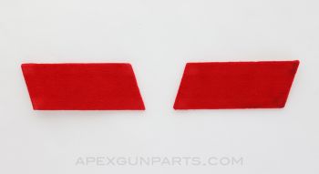 Chinese PLA Collar Tabs, Red, Military *NOS*
