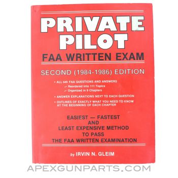 Private Pilot, FAA Written Exam, Second Edition, Irvin N. Glen, Paperback, 1984-1986 *Very Good*