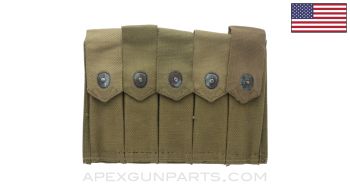 Thompson SMG 5 (20rd) Magazine Divided Pouch, Canvas *Very Good* 