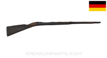 German Gewehr 1871 Single Shot Rifle Stock, 41.5", Stripped, Cracked/Repaired Wood *Poor*