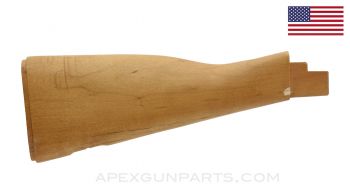 AK-47 / AKM Basswood Buttstock, No Hardware, US Made 922(r) Compliant, NATO Length, Blemished *NOS* 