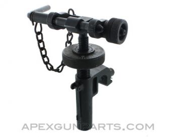 T&E Mechanism, Fits M3 Tripod & M2 .50 Browning, Complete with Long Pin, *Good to Very Good*