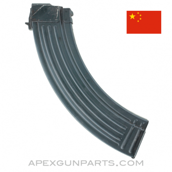 AK-47 Magazine, 40rd "Flatback" Steel, 7.62x39, Chinese, Blued, *Good*