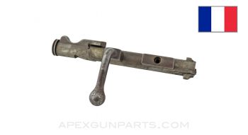 French Berthier Carbine Bolt Assembly, Turned Down Handle, No Bolt Head Screw, 8mm Lebel *Good*
