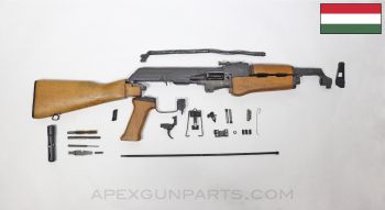 Hungarian AK-63F Fixed Stock Parts Kit, w/ Wood Grip, Matching, 7.62x39 *Excellent*