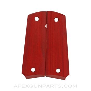 Colt 1911 Grip Panel Set, Wood, Red *NOS*