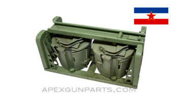 MG-42 / M53 / MG-34 Basket Carrier with Belt Drums, JNA Green, *Very Good* 
