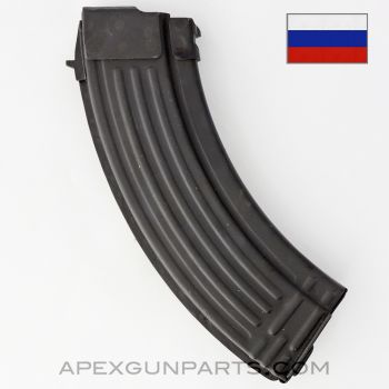 Russian AK-47 Project Magazine, 30rd, w/ Finnish Floorplate, Steel, 7.62x39, Non-Functioning *As Is*