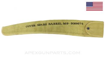 Browning 1919 Spare Barrel Cover, M9, OD Green Canvas, USGI *NOS* 