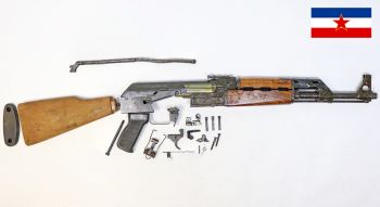 Yugoslavian M70B Milled AK-47 Parts Set w/ Original Populated Barrel, Torch Cut Receiver Ends, Wood Stock, Matching, 7.62x39 *Very Good* 