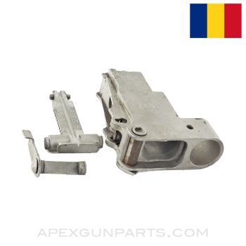 Romanian AKM / AK-47 Rear Sight Block Assembly, "G" Marked, Disassembled, Bead Blasted *Good*