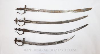 18th Century Indian Talwar Battle Swords, Variety of Lengths *Fair Condition / Heavy Use*
