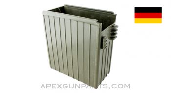 German Mag58 Ammo Can, Green Plastic, No Lid, *Very Good* 