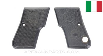 Beretta 950B Jetfire Grip Panel Set, Black Plastic, .25 Auto *Very Good*