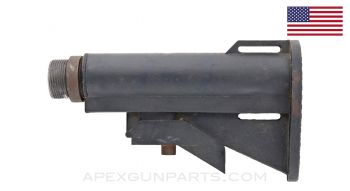 M16A1 Carbine Stock Assembly, 3-Position Adjustable, Black Fiberlite, Early Castle Nut *Fair*