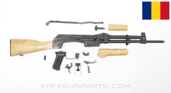 Romanian WASR 10 "Paratrooper" Fixed Stock Parts Kit, w/ Populated Sporter Barrel Assembly, 16", 7.62x39 *Very Good*
