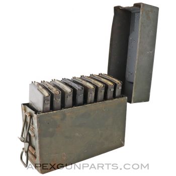 MG-13 Magazine Can with 8 25rd Magazines, 8MM *Good*