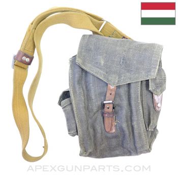 Hungarian AK Five Magazine Divided Pouch, Grey Canvas