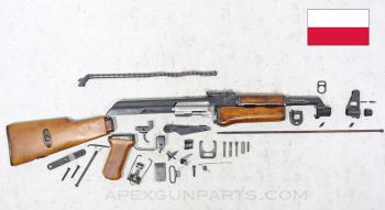 Polish KbK GN 60 Milled AK-47 Parts Kit, Solid Wood Grip &amp; Stock, 7.62X39 *Very Good* 