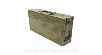 MG Ammo Can, Repainted, Bent / Missing Latch Handle, *Poor*