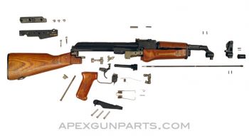 Polish AKML Parts Kit with Night Vision Mounting Rail, 1980's dated, 7.62X39, Matching, *Very Good*