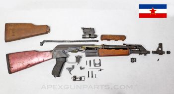 Yugoslavian M70B Wood Stock Parts Set, Milled, Non-matching, w/ Extra Replacement Stock, 7.62x39 *Good* 