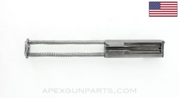 M3A1 Grease Gun Bolt Assembly, w/ Guide Rods, Guide Rod Retaining Plate, Retaining Clip & Recoil Springs *Very Good*