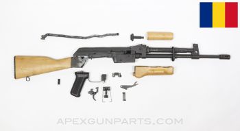 Romanian WASR 10 "Paratrooper" Fixed Stock Parts Kit, w/ Populated Barrel Assembly, 16", 7.62x39 *Very Good*